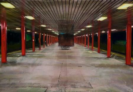 Békásmegyer végállomás 100x150cm olaj vászon